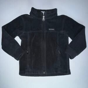 Columbia Girls Fleece Jacket Full Zip Black Size 4T